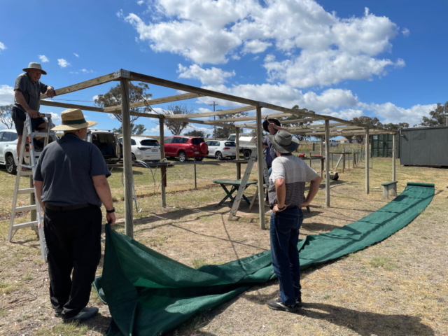 What's the best way to get 20m of shade cloth in place?