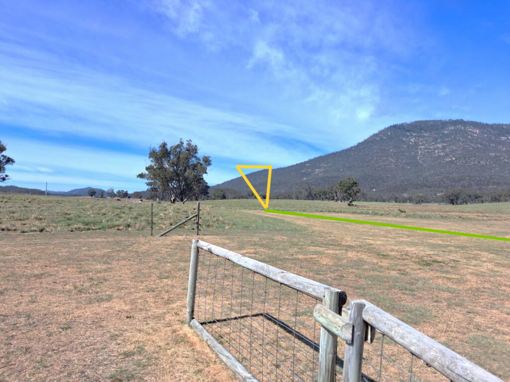 Figure 2 - looking south from the middle of the pilots box