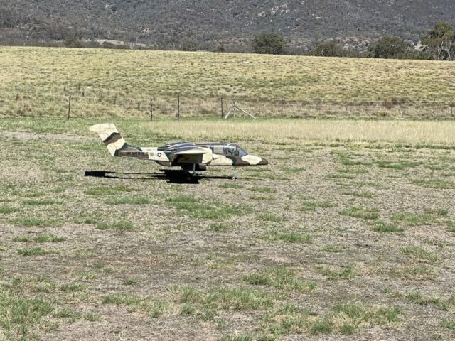 The Bronco rolling for take off