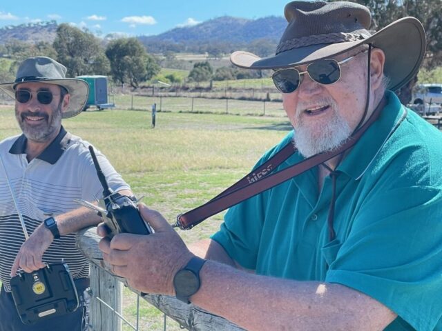 Greg and Glen getting ready to fly