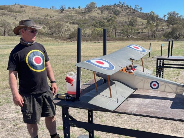 Ross with his Sopwith Pup getting ready to fly